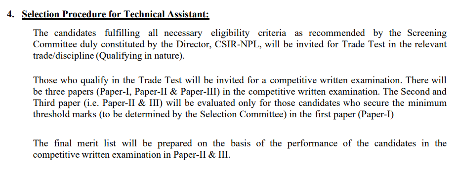 CSIR NPL Technical Assistant Syllabus 2026 Out Now