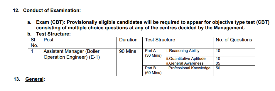 BPSCL Assistant Manager (Boiler Operation Engineer) Syllabus Details 2026
