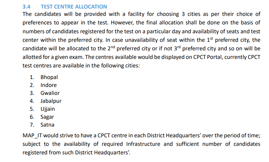 Madhya Pradesh CPCT 2026 Online Application Form