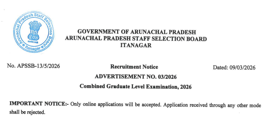 APSSB CGL Recruitment 2026