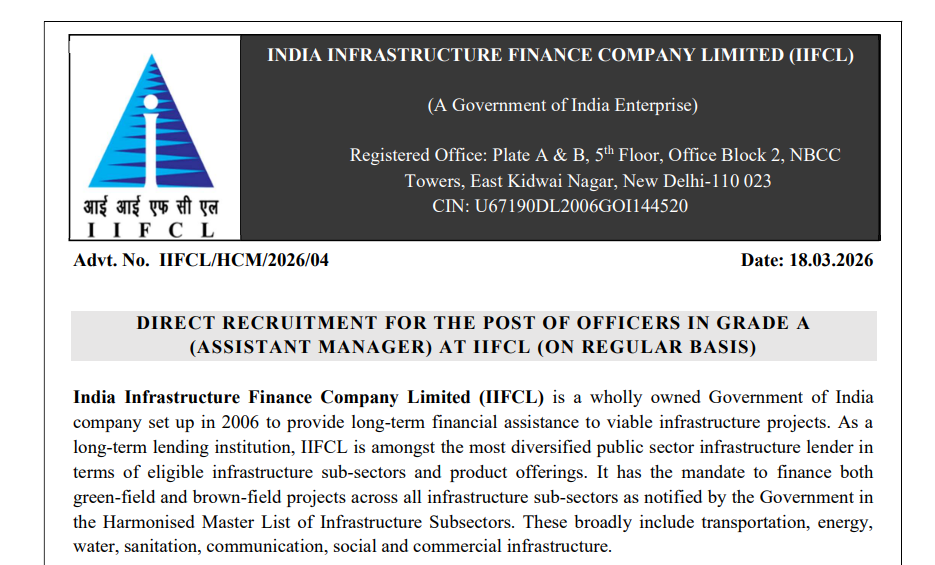 IIFCL Delhi Recruitment 2026