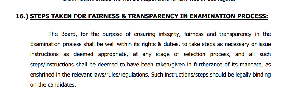 JKSSB Various Post Syllabus Details 2026