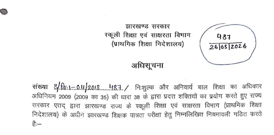 JTET Syllabus Details 2026